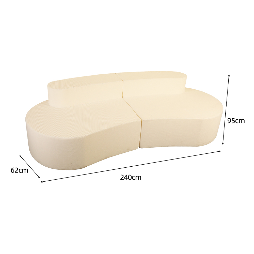 Patchworkowa podwójna sofa