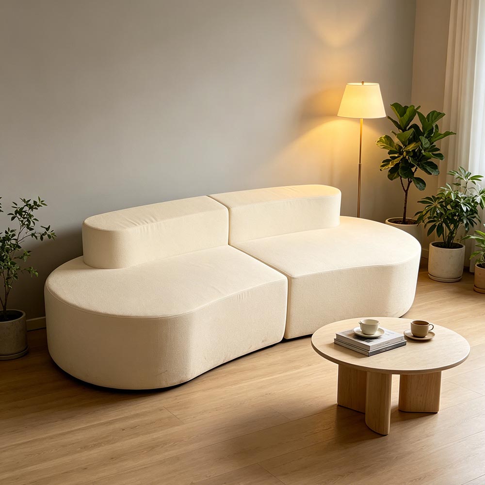 Patchworkowa podwójna sofa