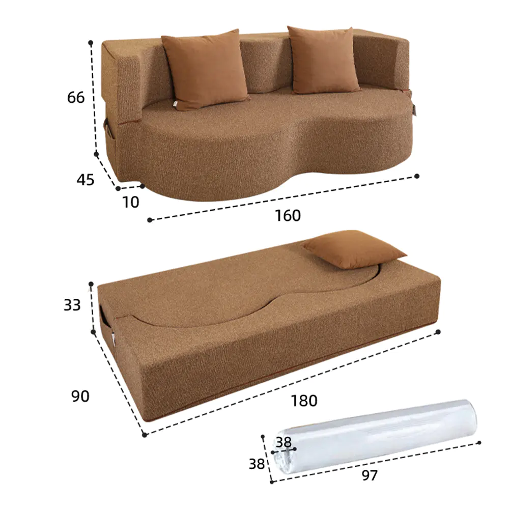Składana podwójna sofa