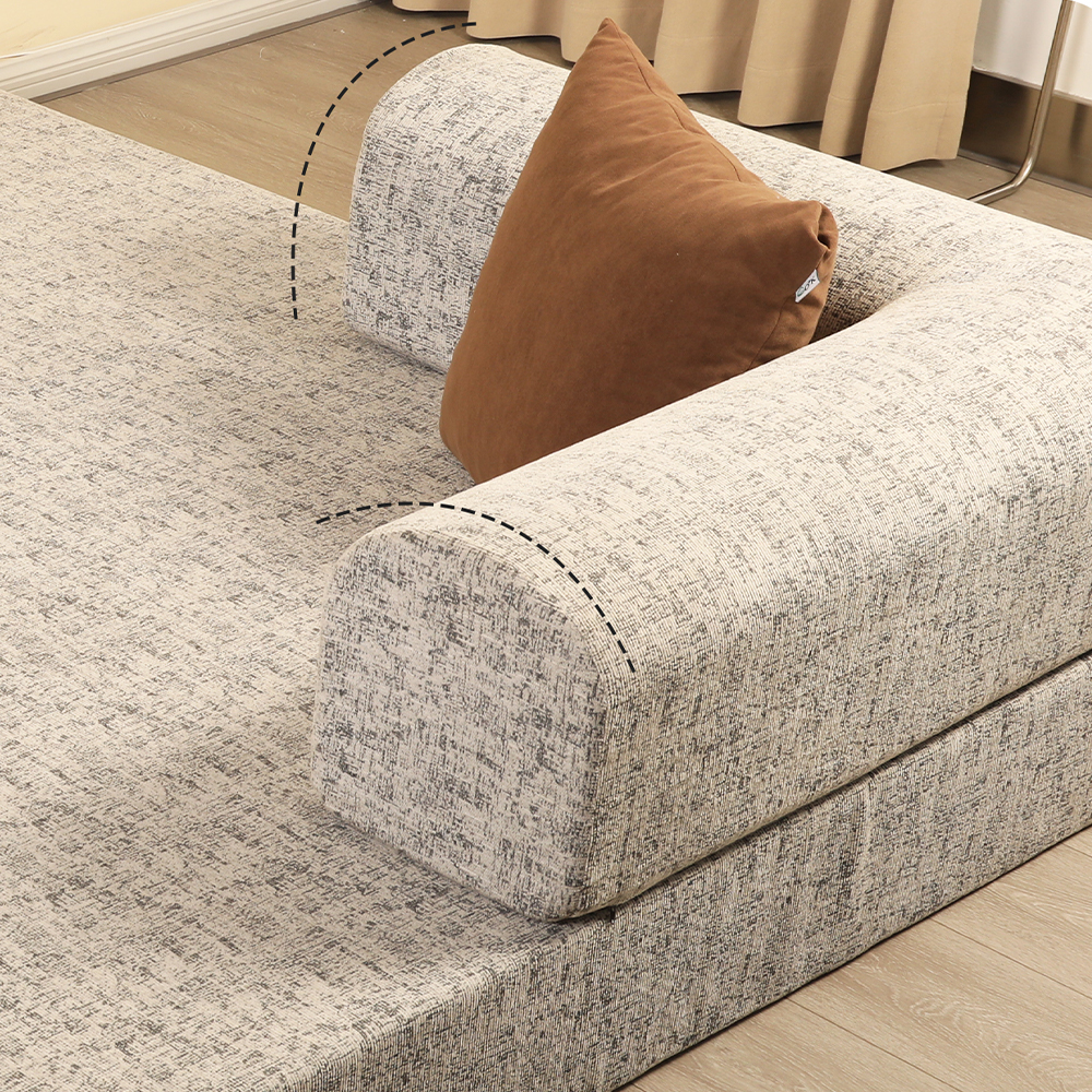 Półzamknięta podwójna sofa w kształcie litery U