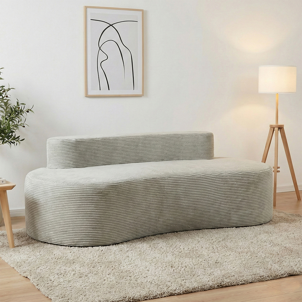 Szara dwuosobowa sofa