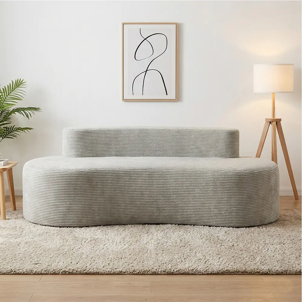 Szara dwuosobowa sofa